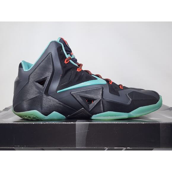 Nike LeBron 11 DIFFUSED JADE 616175-004 Size 11 WORN - Picture 5 of 8